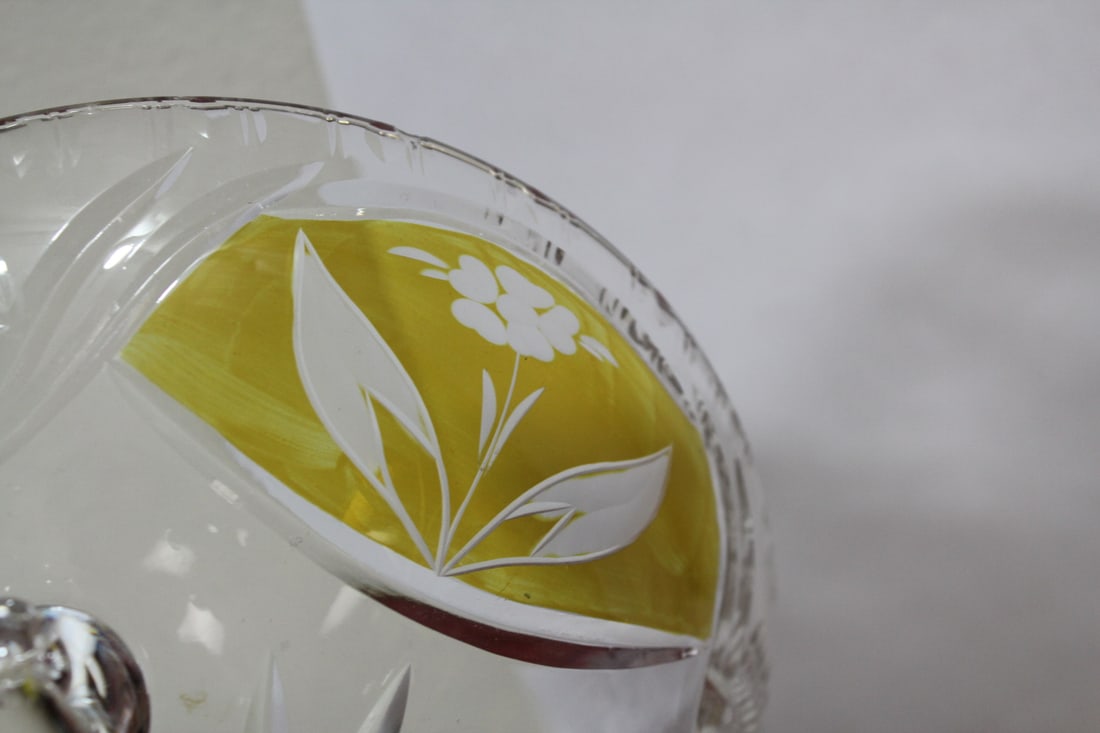 Set of 3 Cut Glass Footed Bowl - 6