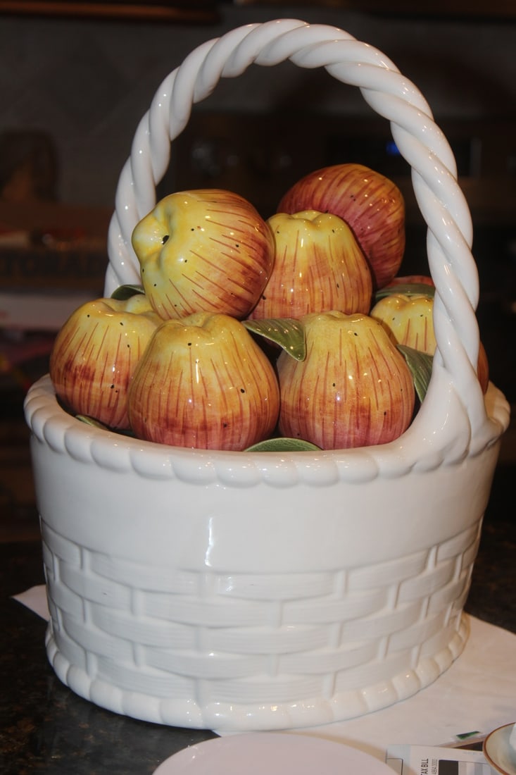 Tiffany and Co. Ceramic Basket of Fruit - 4