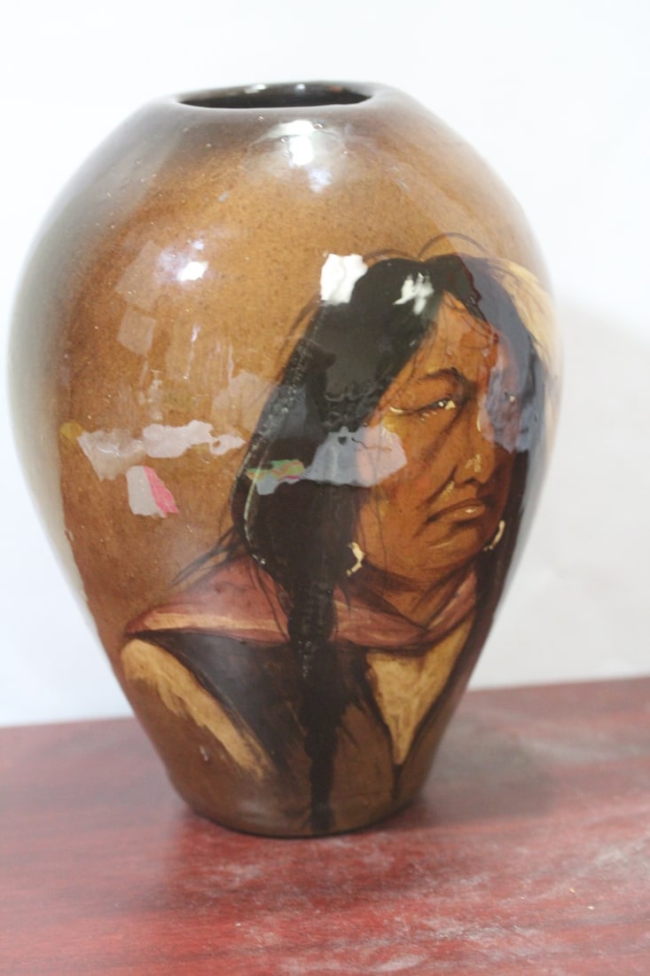 Wise Carver Art Pottery Indian Vase - 7