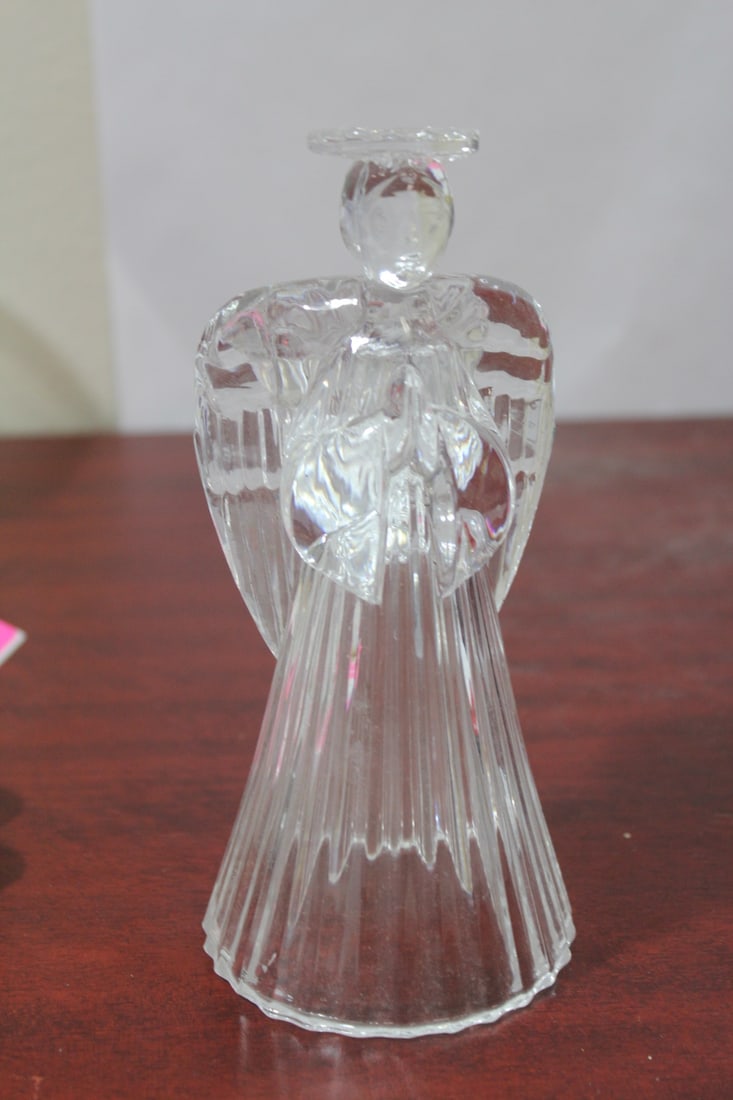 A Glass Angel Candle Holder - 2
