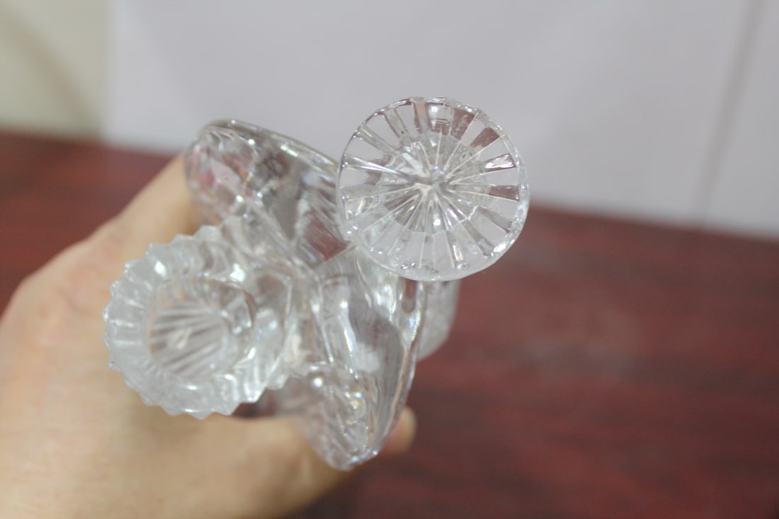 A Glass Angel Candle Holder - 6