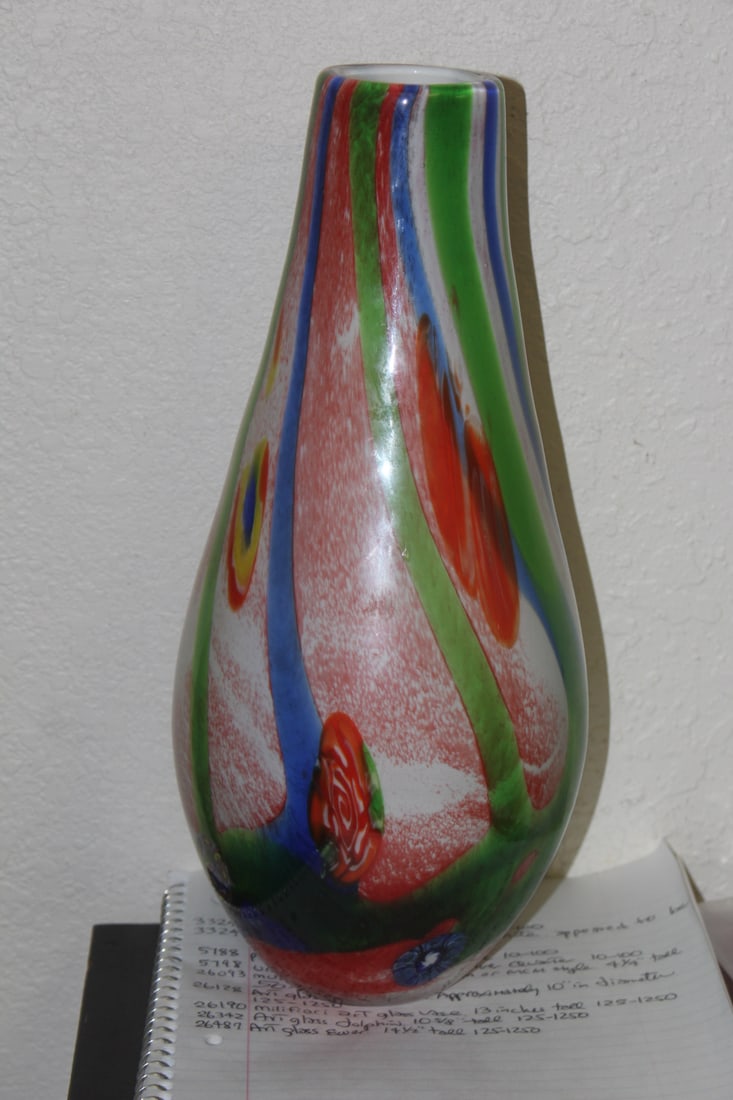 Milifiori-style Art Glass Vase - 3