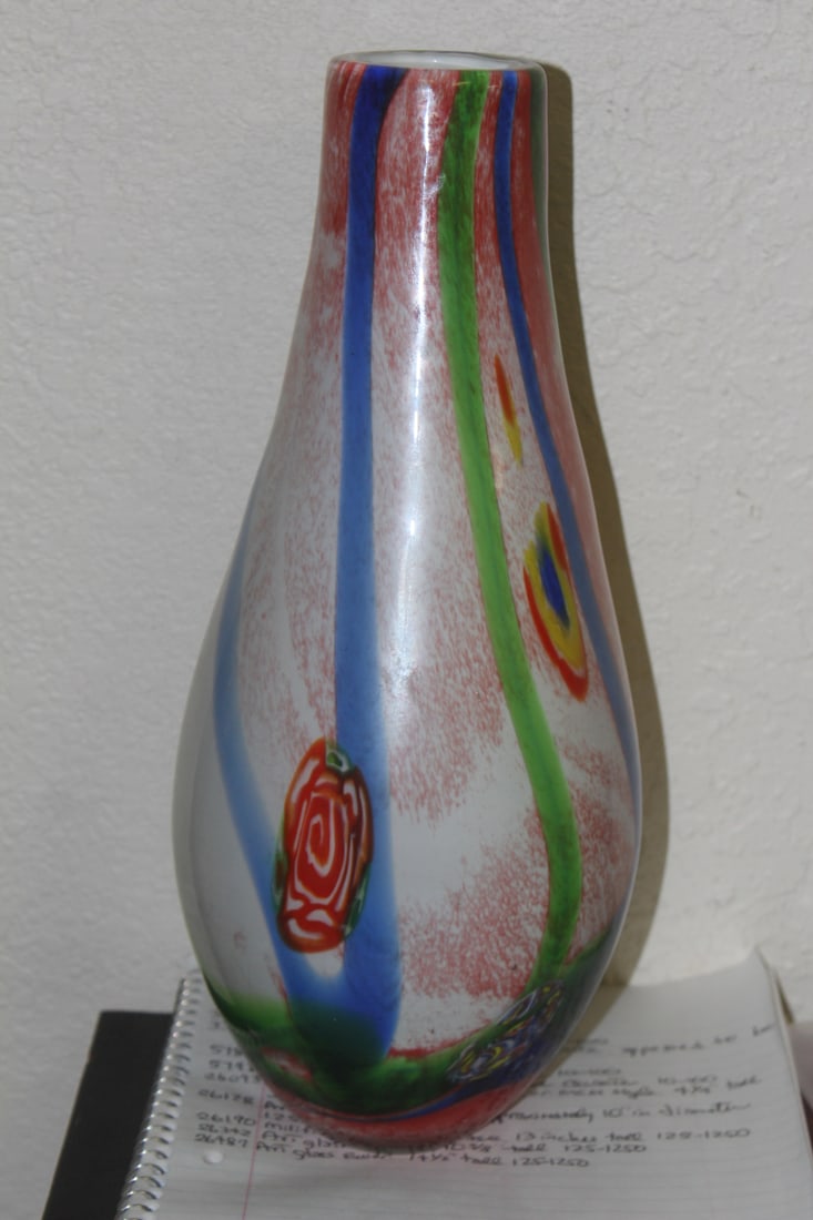Milifiori-style Art Glass Vase - 4