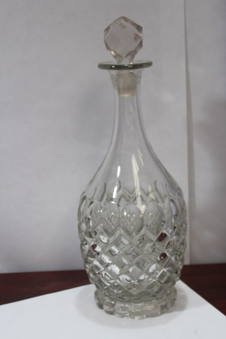 A Pressed Glass Decanter - 2