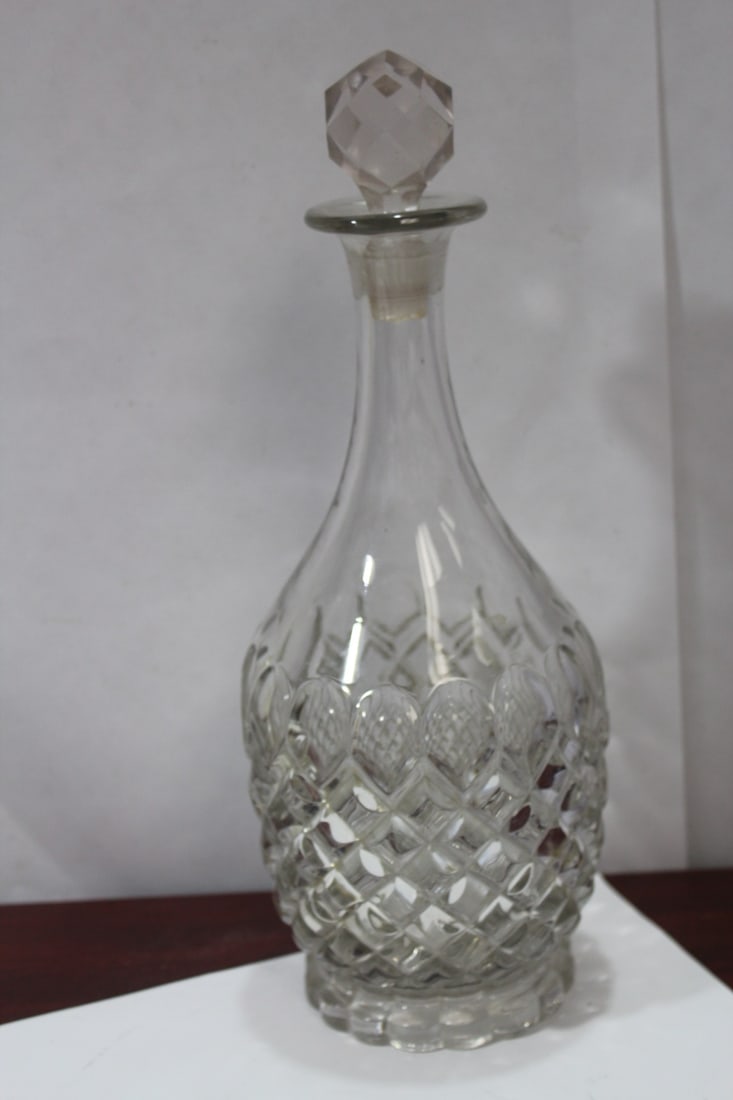 A Pressed Glass Decanter - 6