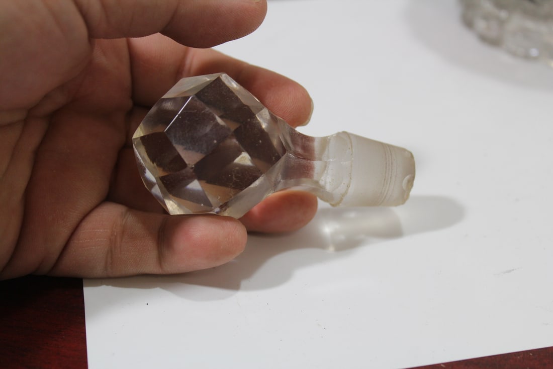 A Pressed Glass Decanter - 7