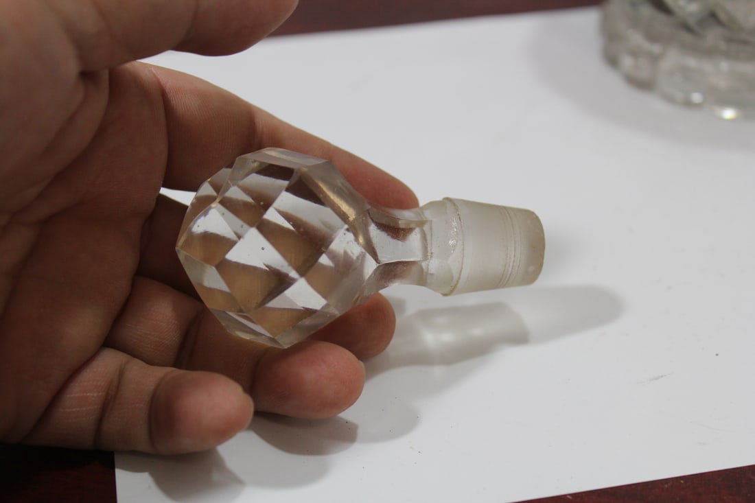 A Pressed Glass Decanter - 8