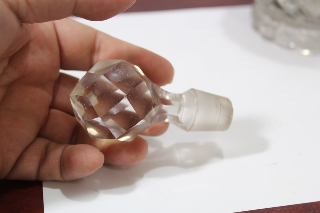 A Pressed Glass Decanter - 9