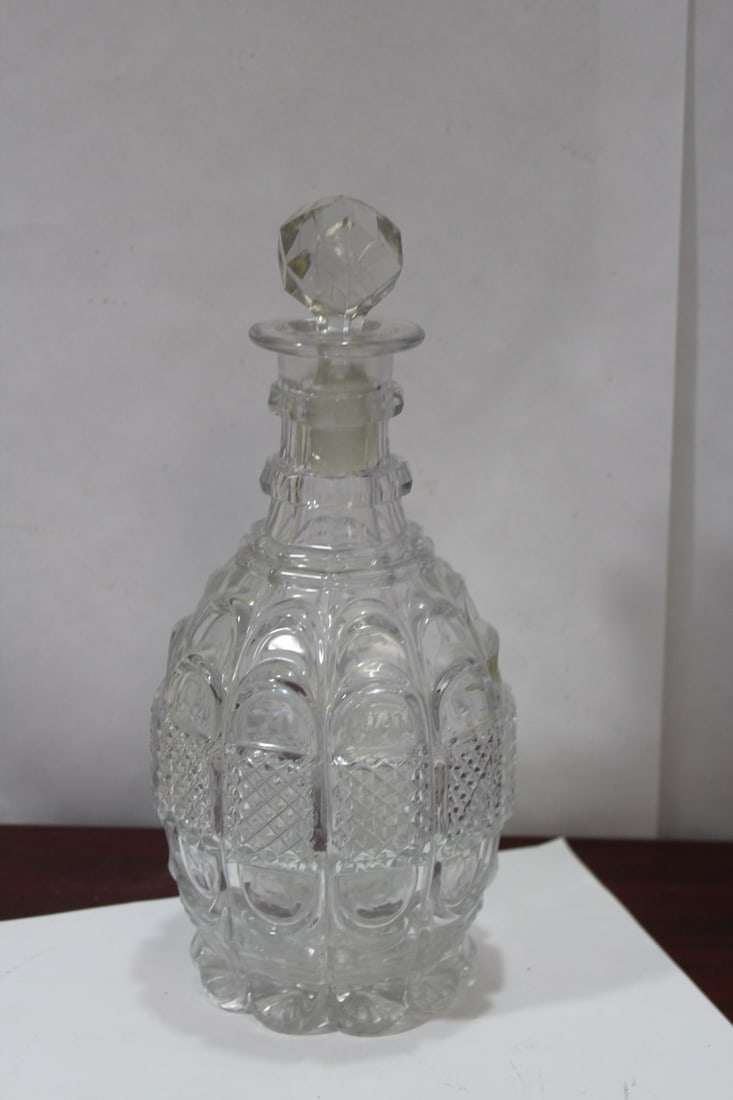 A Pressed Glass Decanter - 2