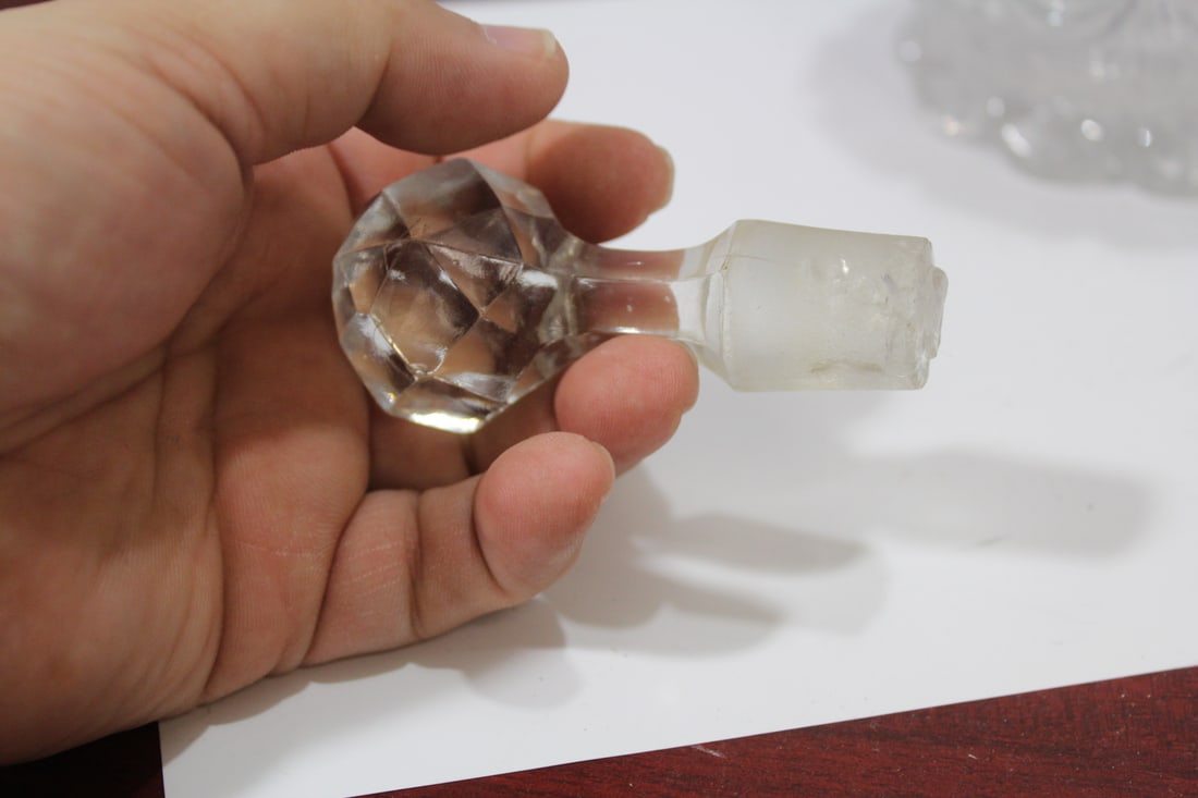 A Pressed Glass Decanter - 6