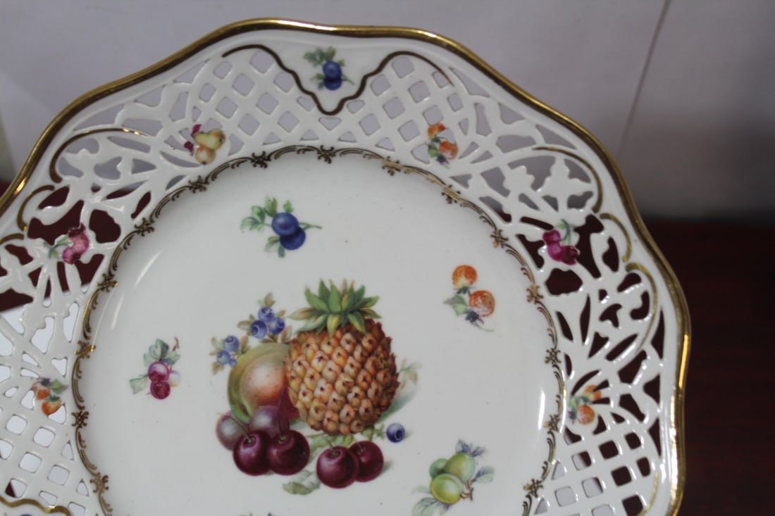 A Reticulated German Fruit Plate - 2