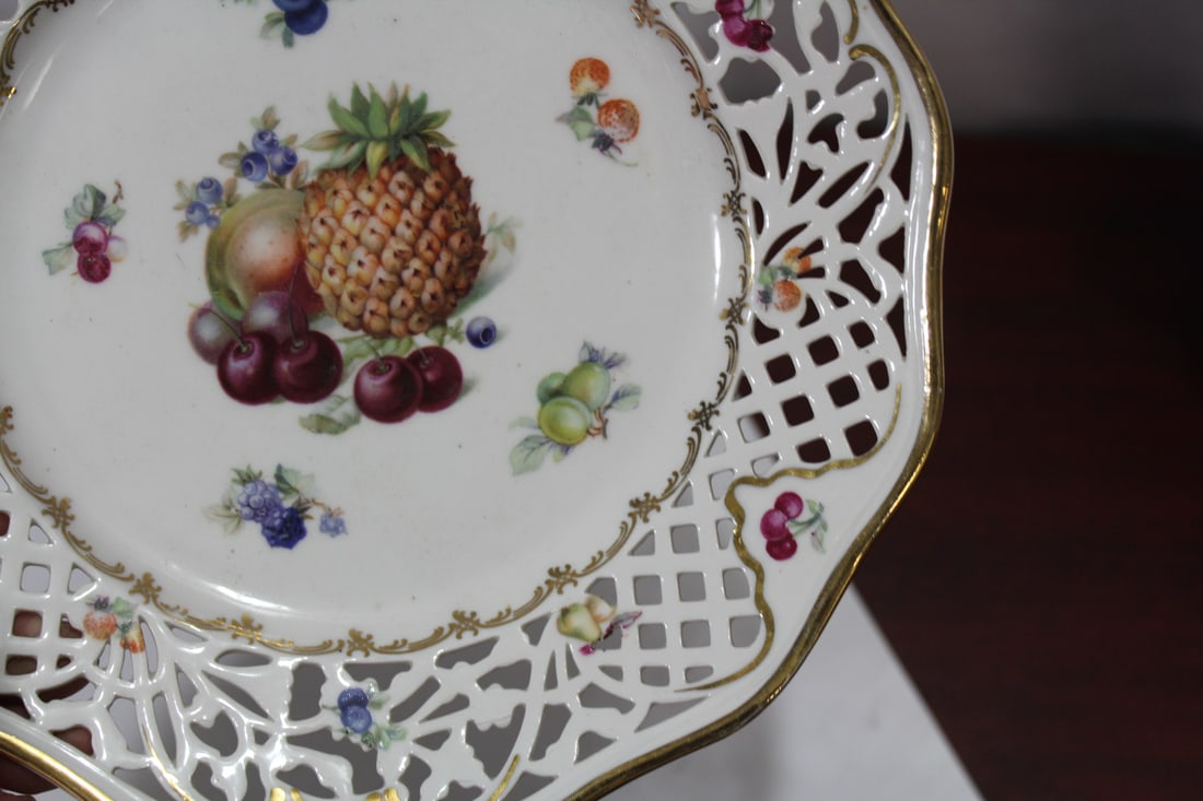 A Reticulated German Fruit Plate - 3