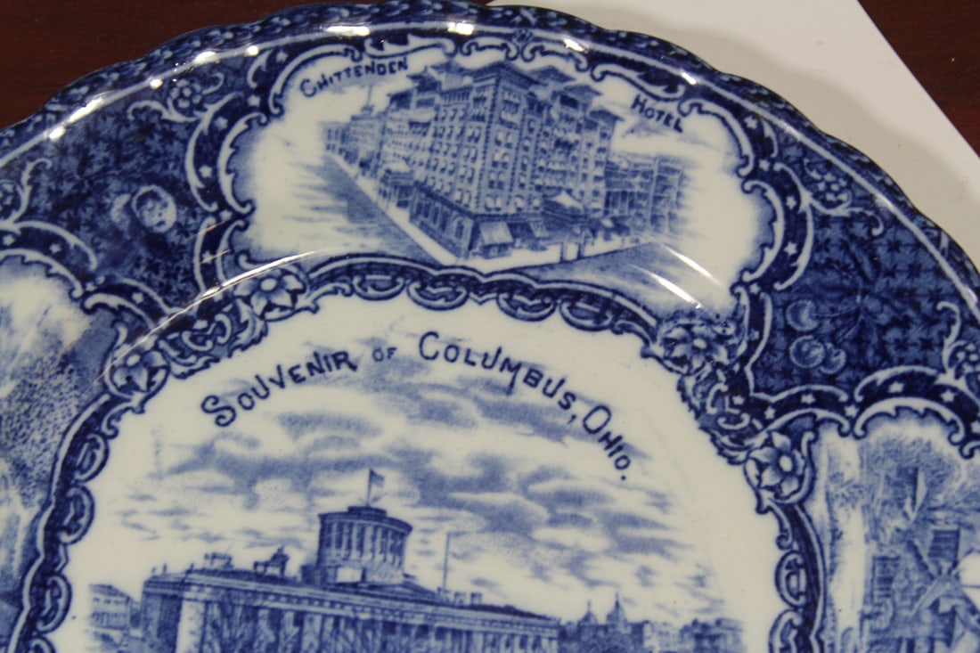 An English Flow Blue Plate - 2