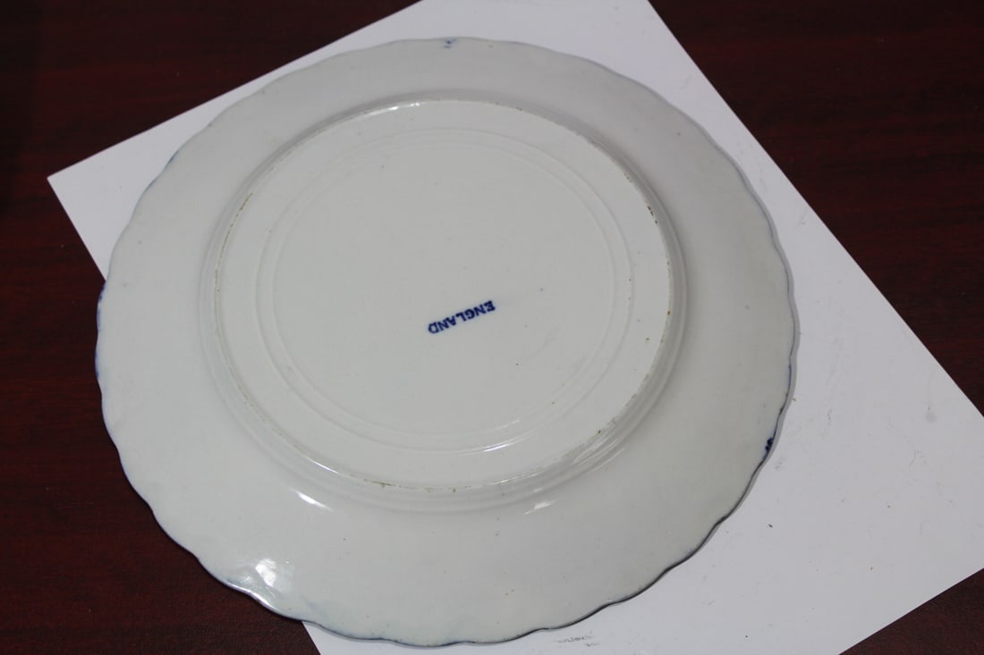 An English Flow Blue Plate - 5