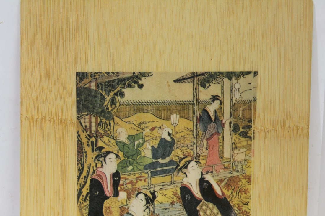 A Japanese Print on Bamboo Panel - 2