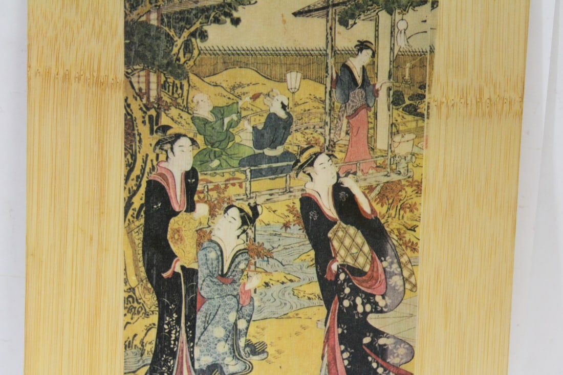 A Japanese Print on Bamboo Panel - 3