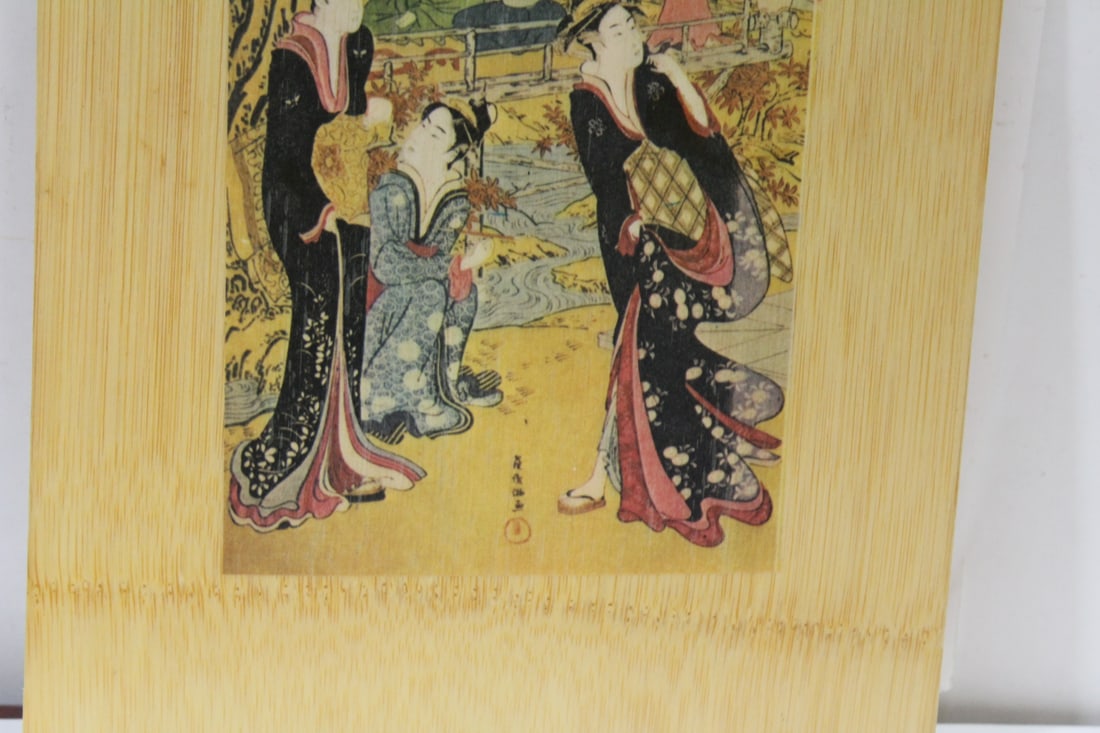 A Japanese Print on Bamboo Panel - 4