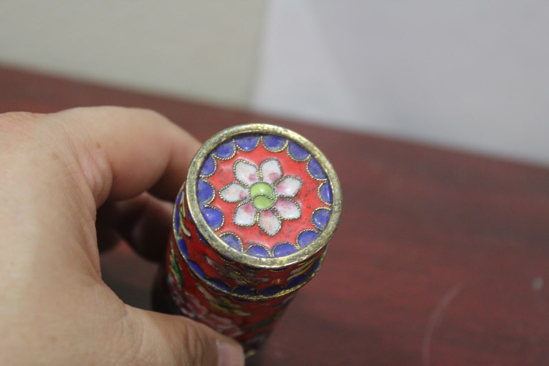 A Chinese Cloisonne Toothpick Holder - 2