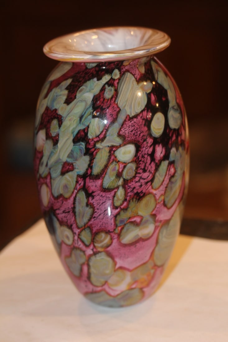 Robert Eckholt Art Glass Vase - 4