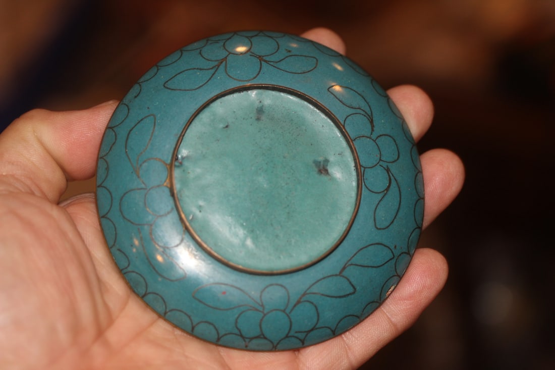 Antique Chinese Cloisonne Small Dish - 2