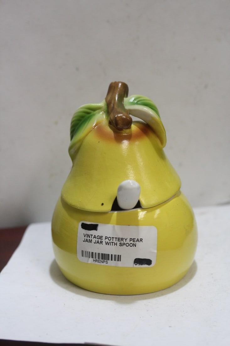 A Pear Shape Pottery Jam Jar - 2