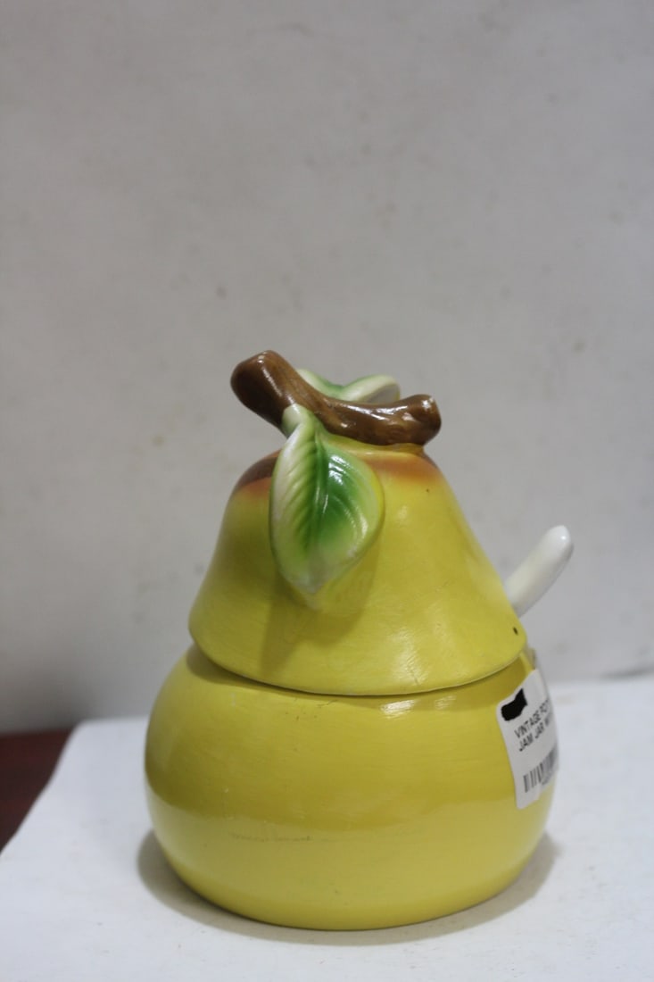 A Pear Shape Pottery Jam Jar - 3