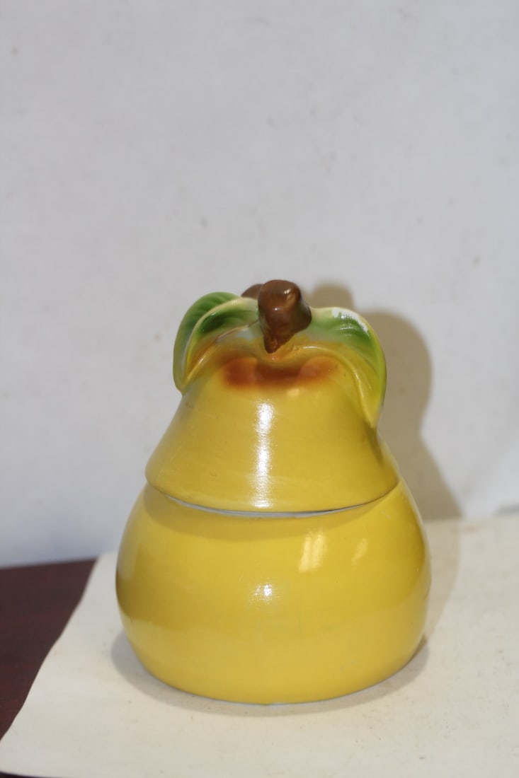 A Pear Shape Pottery Jam Jar - 4