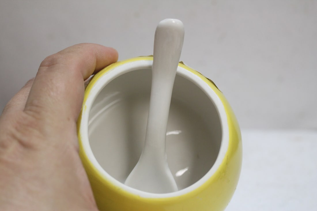 A Pear Shape Pottery Jam Jar - 6