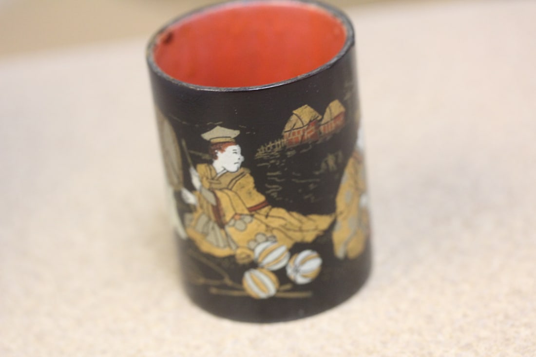 Antique Japanese Export Lacquer Cup - 2