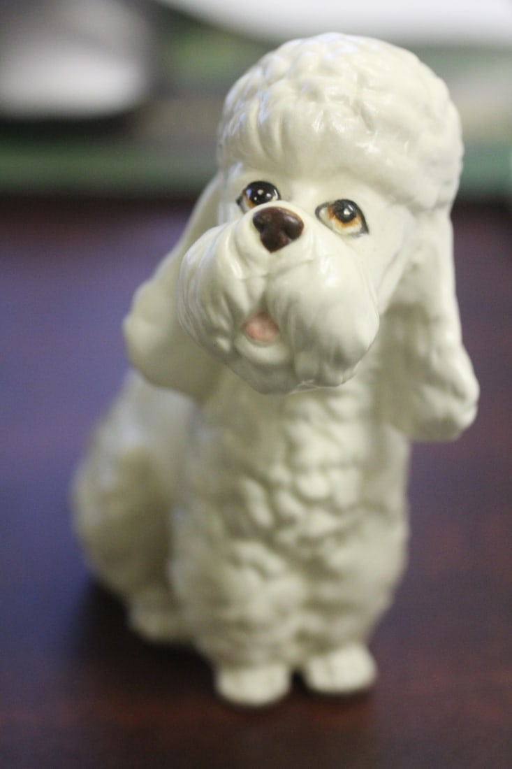 A Ceramic Poodle: 5" tall