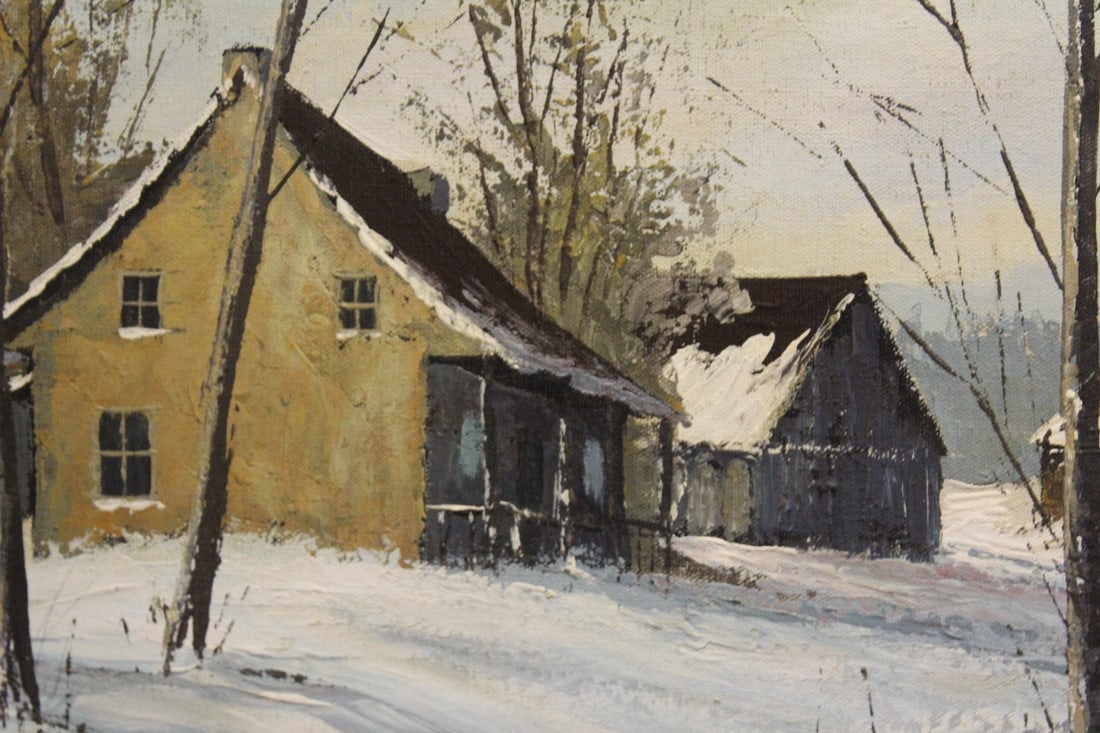 A Retro Oil on Canvas Painting - 2