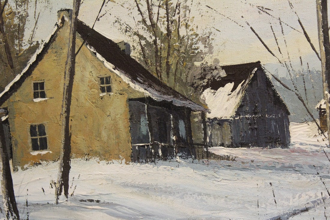 A Retro Oil on Canvas Painting - 8
