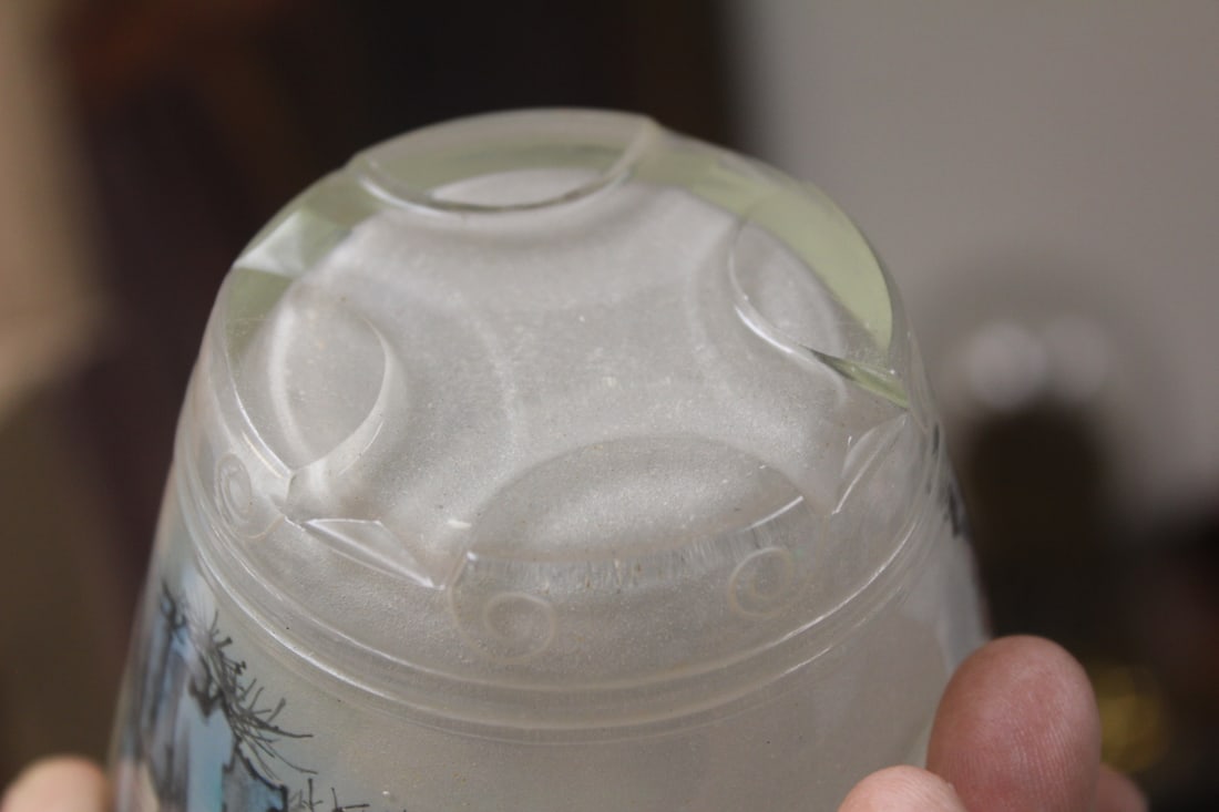 Vintage Chinese Reverse Painting on Glass Jar - 4