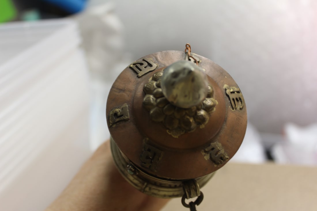 Antique Chinese Tibetan Prayer Wheel Spinner - 5