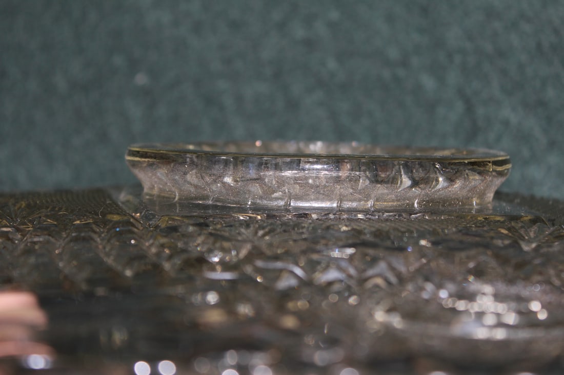 Vintage Press Glass Serving Tray - 5