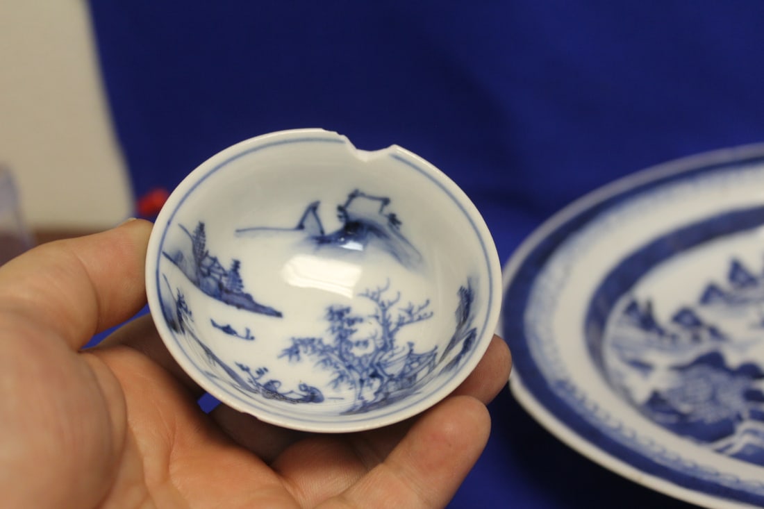 Lot of Two Anitque Blue and White Porcelains - 10