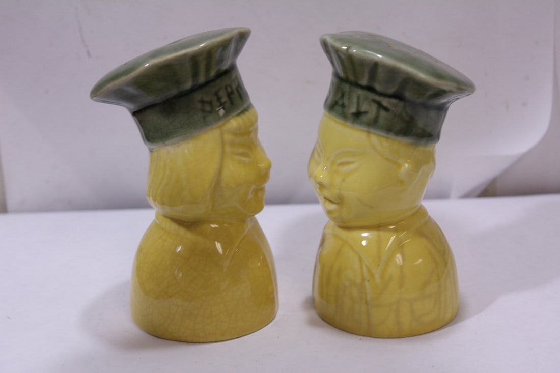 Oriental Ceramic Salt and Pepper Shakers - 2