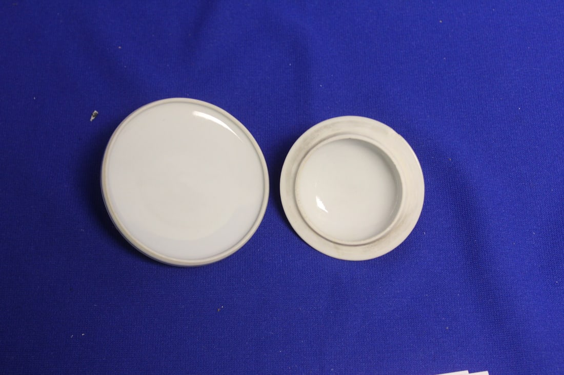 Lot of 2 Antique Porcelain Lids - 2