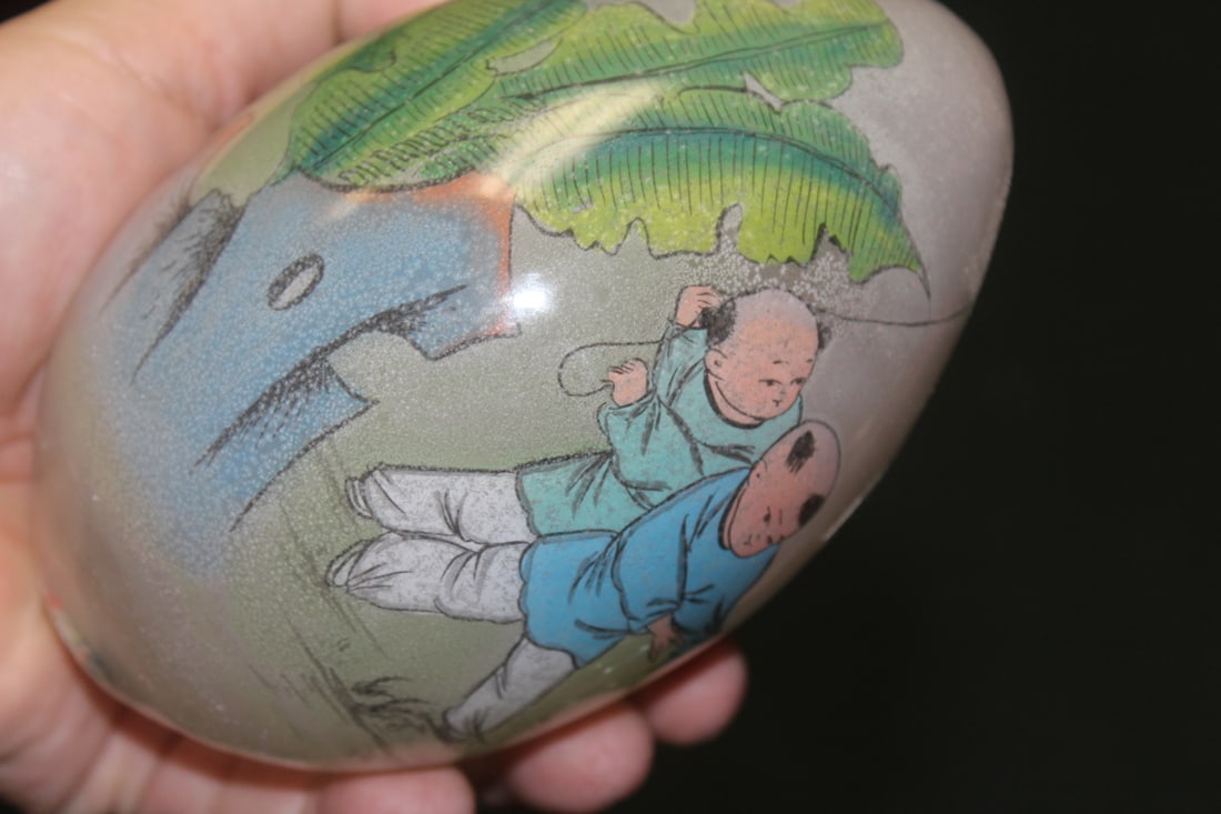Reverse on Painting Glass Egg - 3