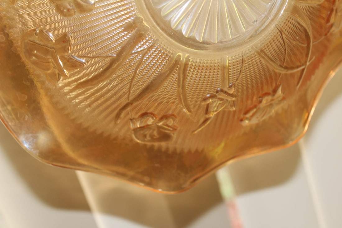 Large Carnival Glass Bowl - 6