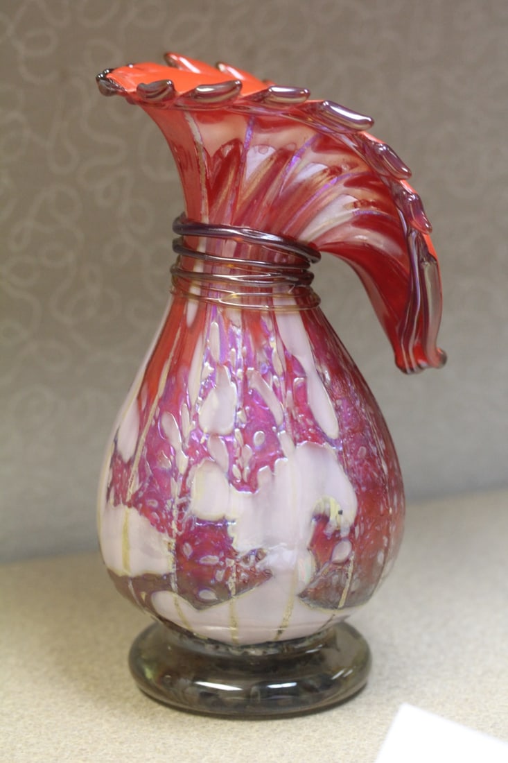 Signed Art Glass Vase - 3