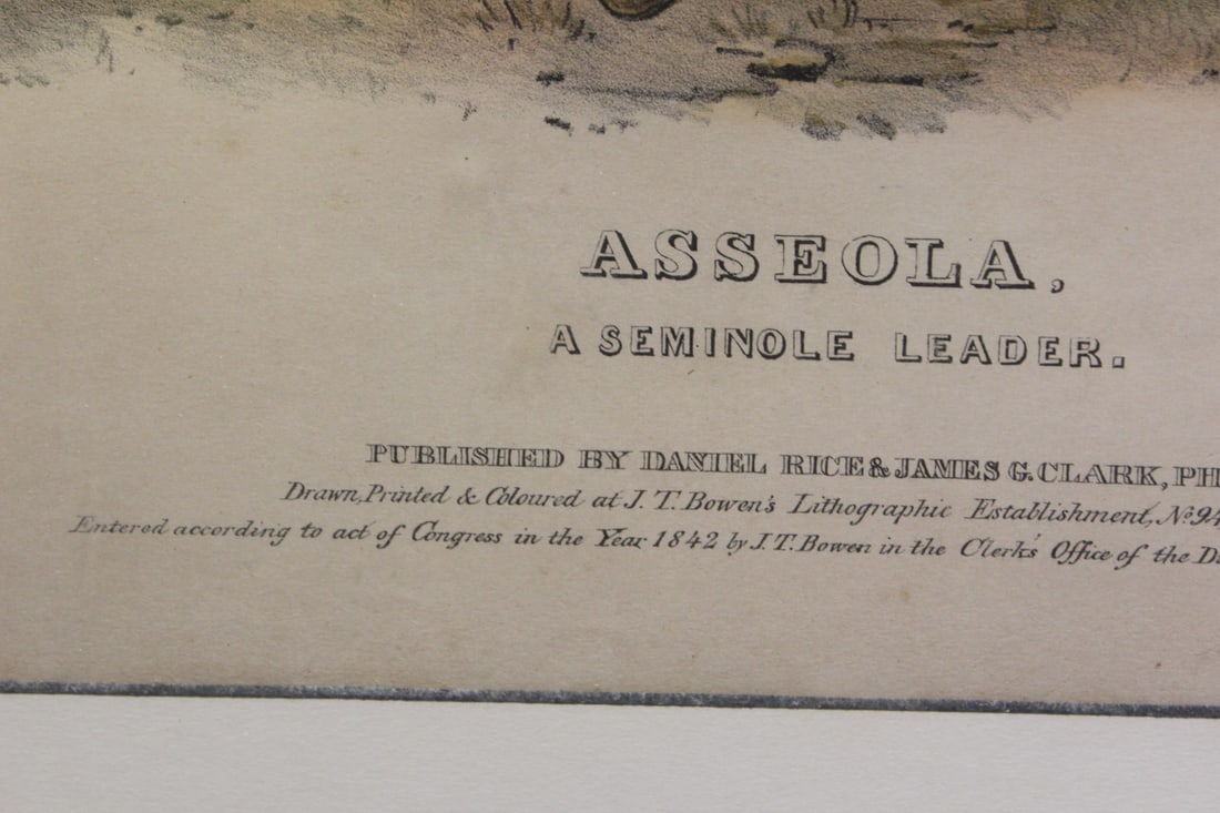 Asseola, Seminole Leader Lithograph - 3