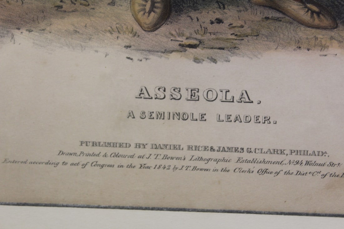Asseola, Seminole Leader Lithograph - 4