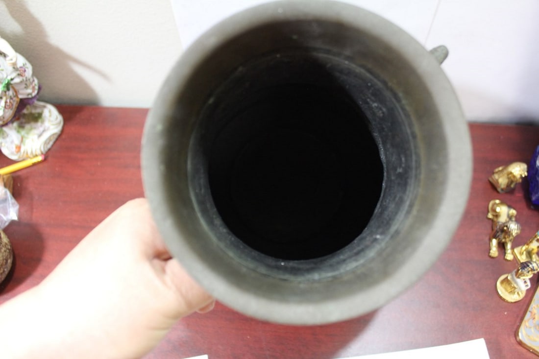 An Antique Japanese Bronze Champleve Vase - 8