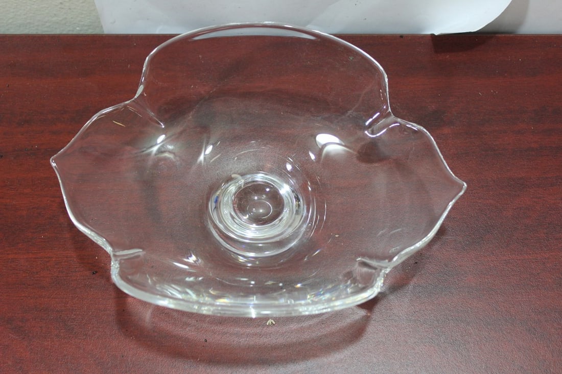 A Signed Steuben Bowl: 9 1/4" across