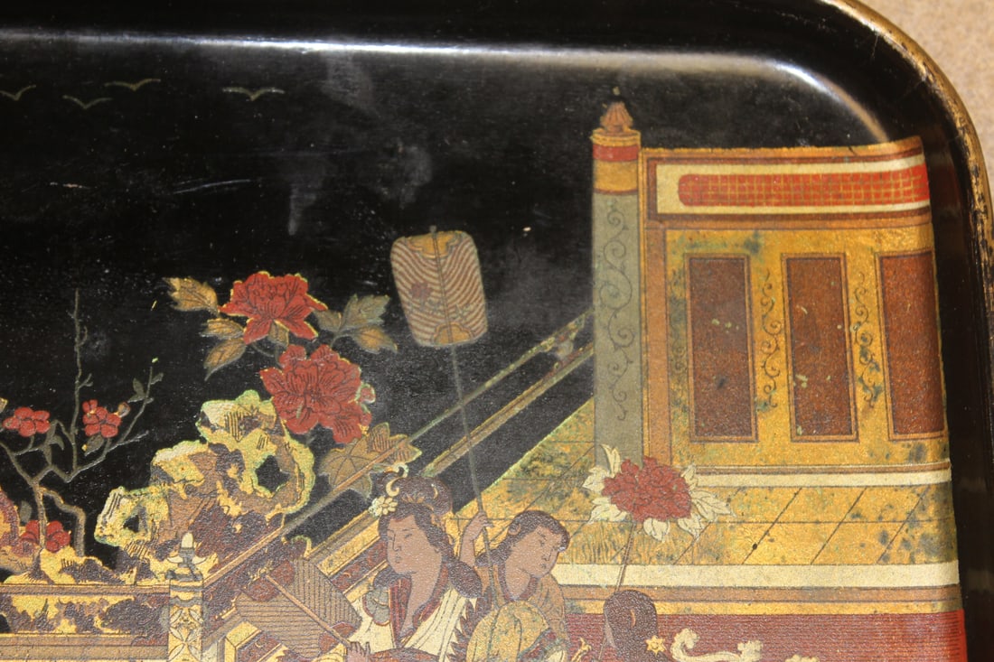 Antique Japanese Export Lacquer Tray - 2