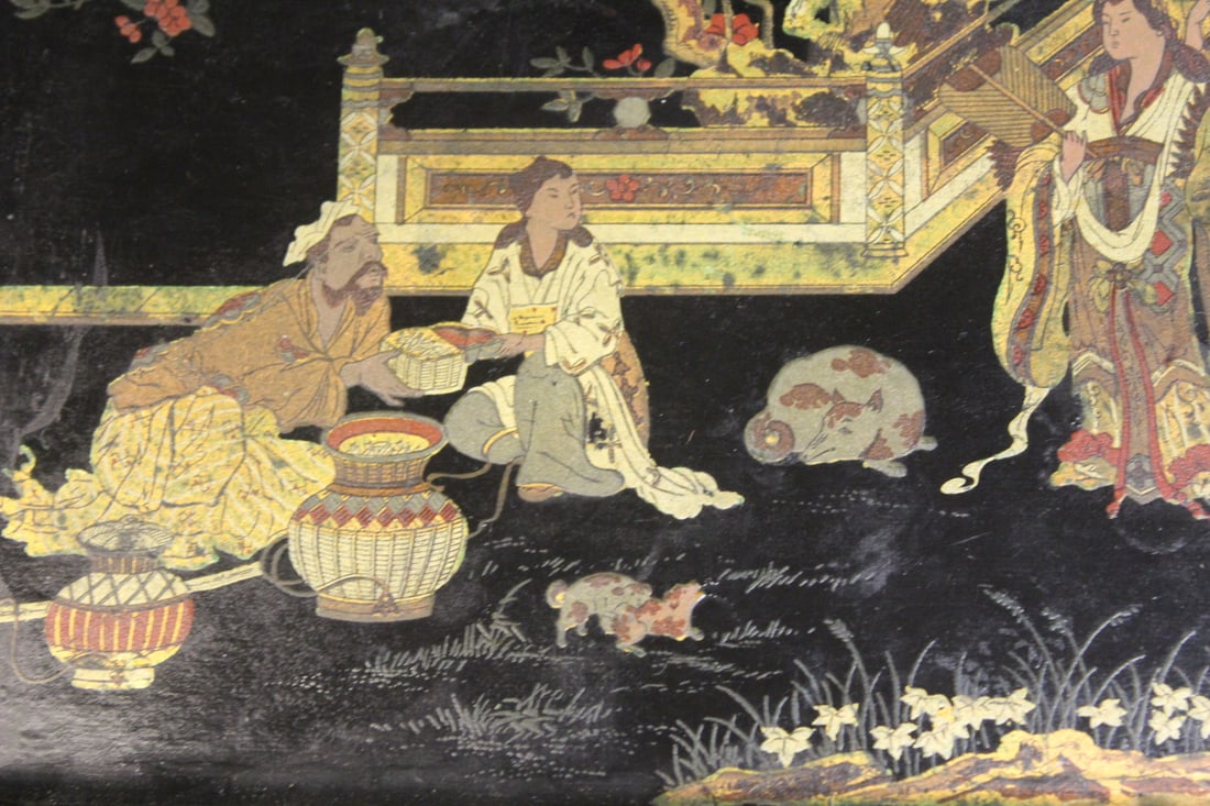 Antique Japanese Export Lacquer Tray - 4