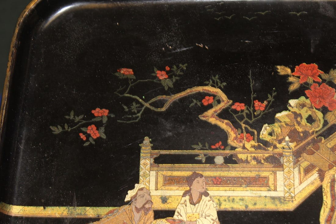 Antique Japanese Export Lacquer Tray - 5
