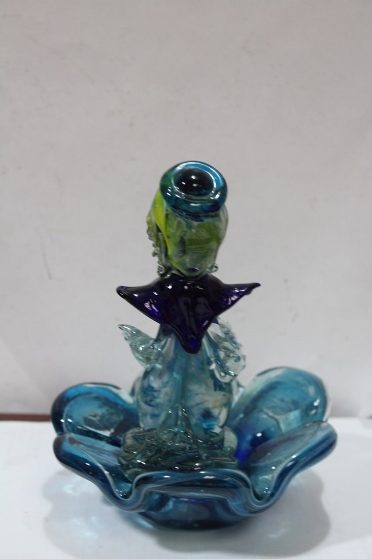 A Murano Glass Clown Ashtray - 5