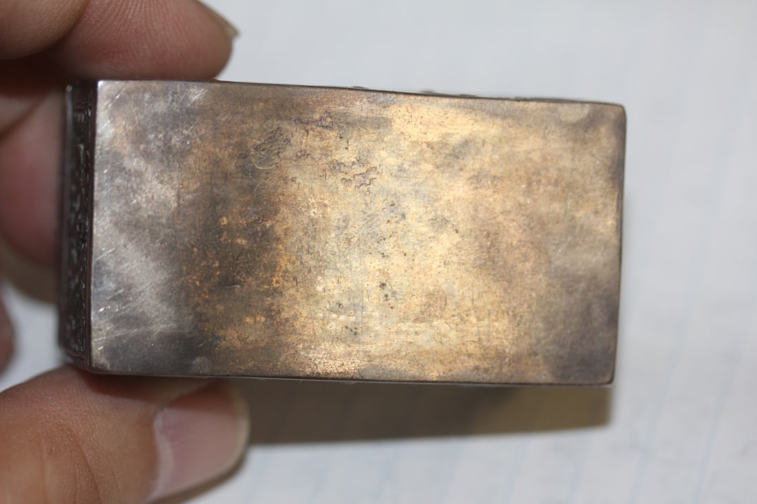 Antique Repousse Sterling Trinket Box - 4